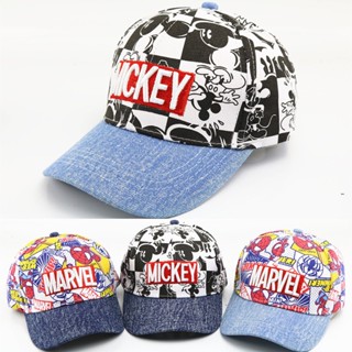 หมวกแก๊ป ลาย Marvel Mickey สําหรับเด็กผู้ชาย และเด็กผู้หญิง อายุ 2-8 ปี