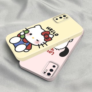 เคสโทรศัพท์มือถือ PC แข็ง ปิดด้านหลัง ลาย Hello Kitty แวววาว สําหรับ Redmi Note 10 10T 11SE 9T 9 11 11S Pro Mi 11i 11X K30 Poco F2 X2 F3 M3