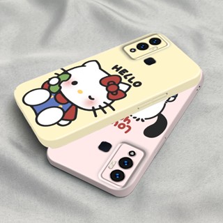 เคสโทรศัพท์มือถือ PC แข็ง ปิดด้านหลัง ลาย Hello Kitty แวววาว สําหรับ Infinix Hot 12 Play Hot 10 Play 11 9 Note 12 Smart 6 TECNO Pova Neo