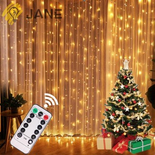 Jane ม่านไฟ ปาร์ตี้ ตกแต่งบ้าน USB โคมไฟนางฟ้า