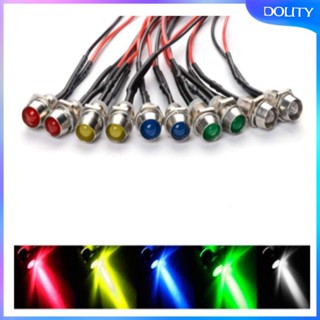 [dolity] แผงไฟเตือน LED 8 มม. 10 ชิ้น