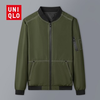 Uniqlo เสื้อแจ็กเก็ตเบสบอลลําลอง คอปกตั้ง เข้ารูป เหมาะกับฤดูใบไม้ร่วง สําหรับผู้ชาย 2023