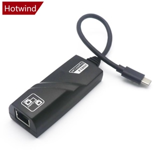 Hotwind อะแดปเตอร์การ์ดเครือข่าย Type C เป็น RJ45 10 100 1000Mbps USB 3.1 เป็น RJ45 Gigabit Ethernet LAN RTL8153 E5Z8