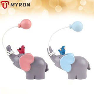 Myron ตุ๊กตาช้าง สีฟ้า สีชมพู ขนาดเล็ก สําหรับตกแต่งเค้ก เบเกอรี่ ขนมหวาน