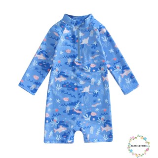 Babyclothes- ชุดว่ายน้ํา แขนยาว พิมพ์ลายปลา ฤดูร้อน สําหรับเด็กผู้ชาย