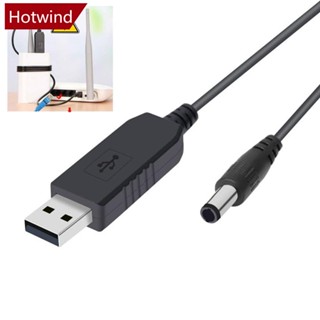 Hotwind สายเคเบิลเชื่อมต่อ Wifi เป็นพาวเวอร์แบงค์ DC 5V เป็น 12V USB สําหรับเราเตอร์ Wifi โมเด็ม พัดลม ลําโพง L8T4