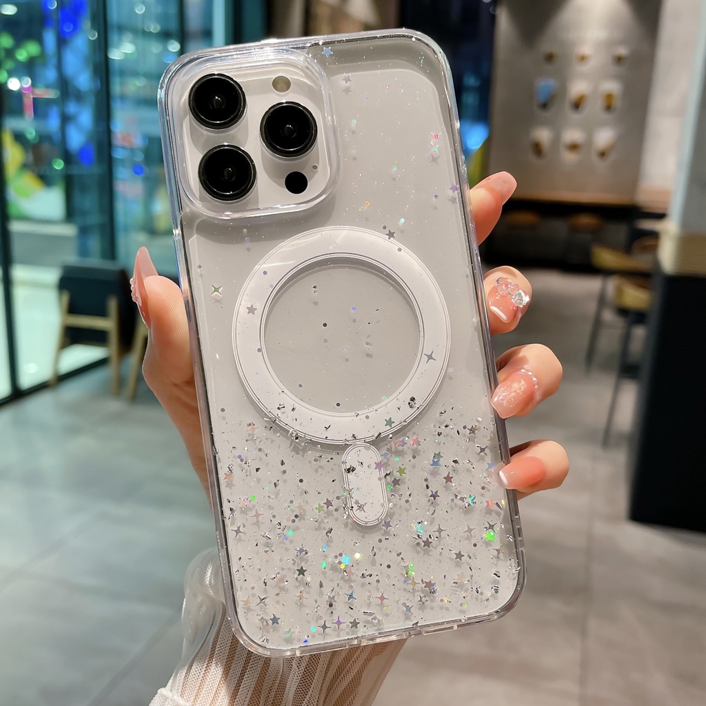 เคสโทรศัพท์มือถือ แบบแม่เหล็ก ไล่โทนสี สําหรับ IPhone 15 Pro IP 14 13Promax 12