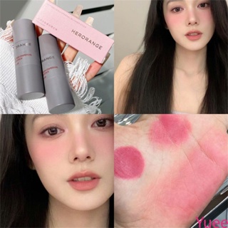 ฟองน้ำสองหัว Monochrome Blush Cream สีธรรมชาติแดงก่ำบวมสีซ่อมความจุ Sun Red Rouge Stick yuee