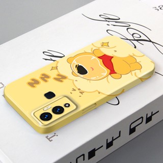 เคสโทรศัพท์มือถือ พลาสติกแข็ง ป้องกันกล้อง ลายหน้ากากอนามัย Winnie สําหรับ Infinix Hot 12 Play Hot 10 Play 11 9 Note 12 Smart 6 TECNO Pova Neo