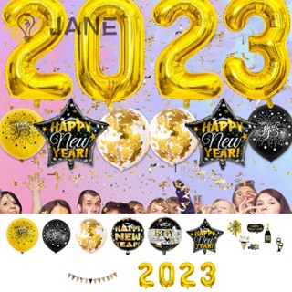 ลูกโป่ง JANE สีดํา สีทอง เหมาะกับของขวัญปีใหม่ สําหรับเด็ก