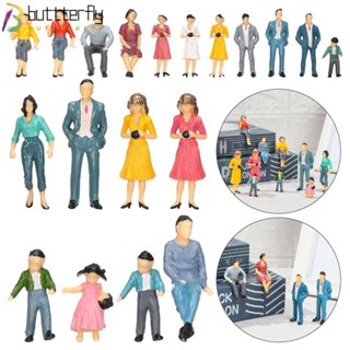 Buttterfly ตุ๊กตาฟิกเกอร์ รูปคน หลายสี สําหรับตกแต่งบ้านตุ๊กตา 10 ชิ้น