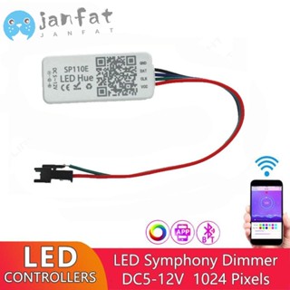 Janfat SP110E ตัวควบคุมไฟ Led DC5-12V บลูทูธ ควบคุมผ่านแอป คุณภาพสูง สําหรับ WS2811 WS2812B SK6812