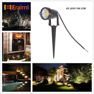 Eralml โคมไฟ LED 85-265V COB 5W กันน้ํา สําหรับตกแต่งสวน สนามหญ้า