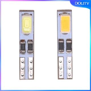 [dolity] หลอดไฟ LED T5-5630-2SMD สว่างมาก สีขาว สําหรับไฟแสดงสถานะ 10 ชิ้น
