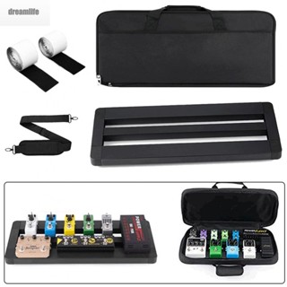 【DREAMLIFE】Guitar Pedal Board With Carrying Bag Aluminum Alloy Electric Guitar Pedal Board