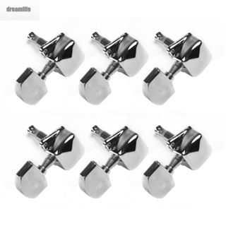 【DREAMLIFE】Guitar Pegs 6Pcs Acoustic/Electri Chrome Instruments Machine Part Tuning