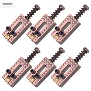 【DREAMLIFE】Premium Zinc Alloy Roller Bridge Saddles – Set of 6 for Strat TL Electric Guitar