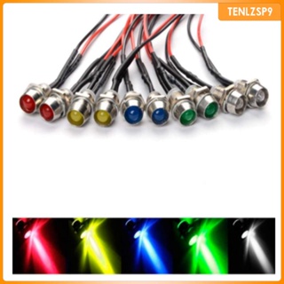 [tenlzsp9] แผงไฟเตือน LED 8 มม. 10 ชิ้น