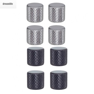 【DREAMLIFE】Guitar Knobs Knobs Metal Silver/Black Tone Volume 10*7*2CM Accessories