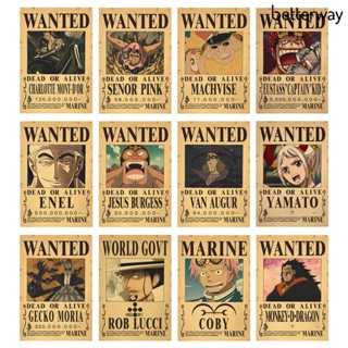 Btr-one Piece โปสเตอร์ใส ทรงสี่เหลี่ยมผืนผ้า พิมพ์ลายอนิเมะญี่ปุ่น Luffy Bounty สําหรับตกแต่งห้องนอน บาร์