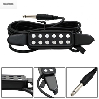 【DREAMLIFE】Acoustic Guitar Pickup Transducer W/Audio Cable 14*4*10cm Magnetic Transducer