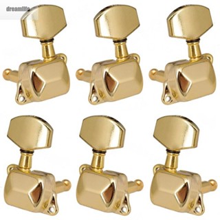 【DREAMLIFE】Guitar Tuning Pegs Button For Electric Acoustic Guitar Metal Peg SemiClosed