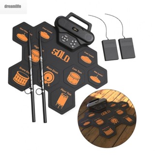 【DREAMLIFE】Effect Pedal 6 PCS Built-in Speaker Drum Sticks Gift Electronic Drum Set