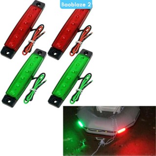 [baoblaze2] แถบไฟ Led 4 ชิ้น สําหรับเรือคายัค DC 12V