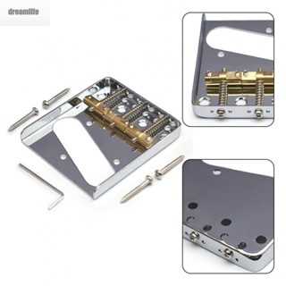 【DREAMLIFE】Bass Guitar Bridge Chrome Replacement Parts Beautiful Appearance Brand New