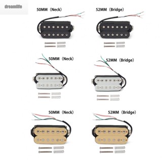 【DREAMLIFE】Ceramic Neck Bridge Humbucker Pickup Set for Electric Guitars Black White Yellow