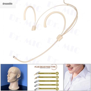 【DREAMLIFE】Headworn Microphone 2V-10VDC 3.5mmXLR Beige Cardioid For Wireless System