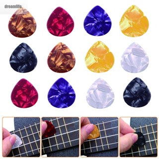 【DREAMLIFE】Guitar Picks 0.5-1mm 12PCS 24 X 21mm Celluloid Electric Guitar Plectrums