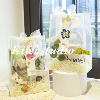 Kiwistudio Disk ถุงของขวัญ PVC แบบใส ลายนางเงือก 10 ชิ้น ต่อแพ็ค 1HCYK182