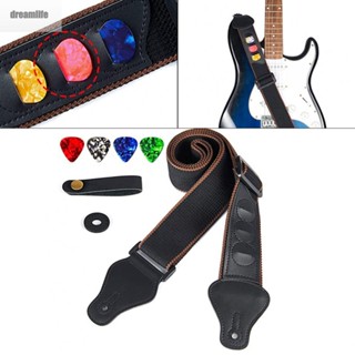 【DREAMLIFE】Guitar Strap Adjustable Strap Felt Washers Guitar Neck Strap Polyester Fiber