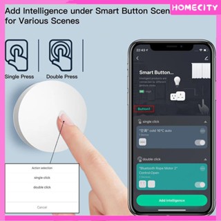 [พร้อม] 1gang Tuya Zigbee Button Scene Switchage Multi-scene Linkage Smart Switch Wireless Scene Switch Push Button Controller Battery Powered Automation Scenario