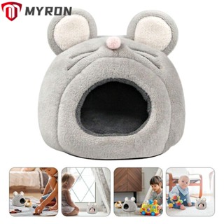 Myron บ้านตุ๊กตาหนูแฮมสเตอร์ ขนาดเล็ก ให้ความอบอุ่น สวยหรู สําหรับสัตว์เลี้ยง