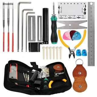 【DREAMLIFE】Guitar Repair Tool Organizer Protect Repair Tool Kit 28 PCS Guitar Care Cleaning