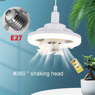 [พร้อมส่ง] พัดลมเพดานพร้อมไฟ LED และรีโมทคอนโทรล 360 ° Rotation Cooling Electric Fan Lamp Rotation Fan Lamp Exhaust Fan In Kitchen/toilet Fan