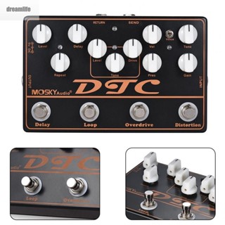 【DREAMLIFE】Guitar Effect Pedal 4-in-1 Accessories Adjustable Distortion Distortion Loop