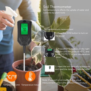 Gardening House 4 In 1 Soil Detector Temperature Detector Brightness Soil Moisture Tester Meter