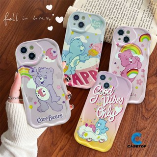 เคสโทรศัพท์มือถือ Tpu นิ่ม ขอบหยัก ลายการ์ตูนหมีแฮปปี้น่ารัก 3D สีรุ้ง สําหรับ Infinix Smart 7 6 5 6Plus Hot 12 30i 10 11 30 20 9 Play Note 12 G96 Hot 9 10Lite 8