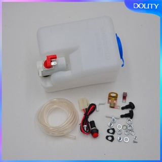 [dolity] ขวดน้ําล้างกระจกหน้า พร้อมสายปั๊มเจ็ทสวิตช์สายไฟ 12V สําหรับรถยนต์