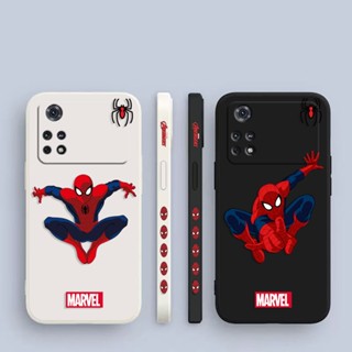 เคสโทรศัพท์มือถือ พิมพ์ลาย Marvel Spiderman มีลายด้านข้าง สําหรับ Xiaomi POCO F5 X5 X4 X3 M5 M4 M3 F4 F3 C40 Redmi K60 K40 S Note 12 11 10 X Lite Pro Plus NFC GT 5 G