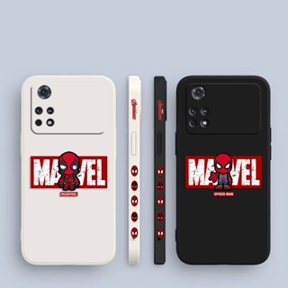 เคสโทรศัพท์มือถือ พิมพ์ลายการ์ตูน Spiderman Deadpool มีลายด้านข้าง สําหรับ Xiaomi POCO F5 X5 X4 X3 M5 M4 M3 F4 F3 C40 Redmi K60 K40 S Note 12 11 10 X Lite Pro Plus NFC GT 5 G