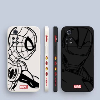 เคสโทรศัพท์มือถือ พิมพ์ลายไอรอนแมน สไปเดอร์แมน มีลายด้านข้าง สําหรับ Xiaomi POCO F5 X5 X4 X3 M5 M4 M3 F4 F3 C40 Redmi K60 K40 S Note 12 11 10 X Lite Pro Plus NFC GT 5 G