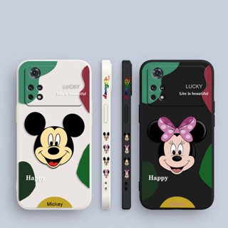 เคสโทรศัพท์มือถือ พิมพ์ลายมิกกี้ มินนี่เมาส์ มีลายด้านข้าง สําหรับ Xiaomi POCO F5 X5 X4 X3 M5 M4 M3 F4 F3 C40 Redmi K60 K40 S Note 12 11 10 X Lite Pro Plus NFC GT 5 G