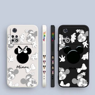 เคสโทรศัพท์มือถือ พิมพ์ลายมิกกี้ มินนี่เมาส์ มีลายด้านข้าง สําหรับ Xiaomi POCO F5 X5 X4 X3 M5 M4 M3 F4 F3 C40 Redmi K60 K40 S Note 12 11 10 X Lite Pro Plus NFC GT 5 G