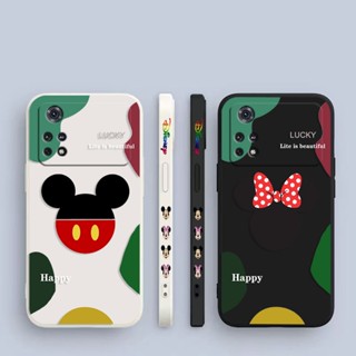 เคสโทรศัพท์มือถือ พิมพ์ลายมิกกี้ มินนี่เมาส์ มีลายด้านข้าง สําหรับ Xiaomi POCO F5 X5 X4 X3 M5 M4 M3 F4 F3 C40 Redmi K60 K40 S Note 12 11 10 X Lite Pro Plus NFC GT 5 G