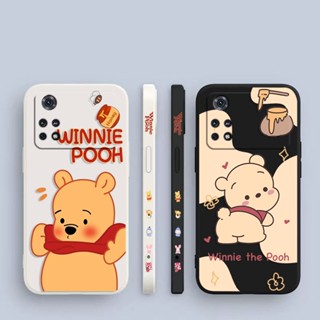 เคสโทรศัพท์มือถือ พิมพ์ลายหมีพูห์ มีลายด้านข้าง สําหรับ Xiaomi POCO F5 X5 X4 X3 M5 M4 M3 F4 F3 C40 Redmi K60 K40 S Note 12 11 10 X Lite Pro Plus NFC GT 5 G