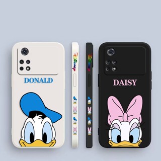 เคสโทรศัพท์มือถือ พิมพ์ลาย Donald Daisy Duck มีลายด้านข้าง สําหรับ Xiaomi POCO F5 X5 X4 X3 M5 M4 M3 F4 F3 C40 Redmi K60 K40 S Note 12 11 10 X Lite Pro Plus NFC GT 5 G